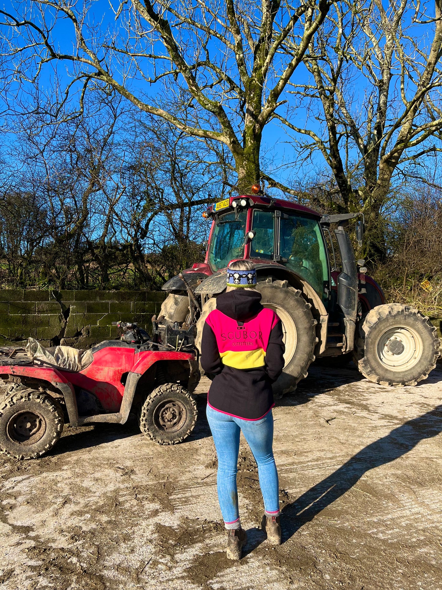 Pink and Yellow Hoodie