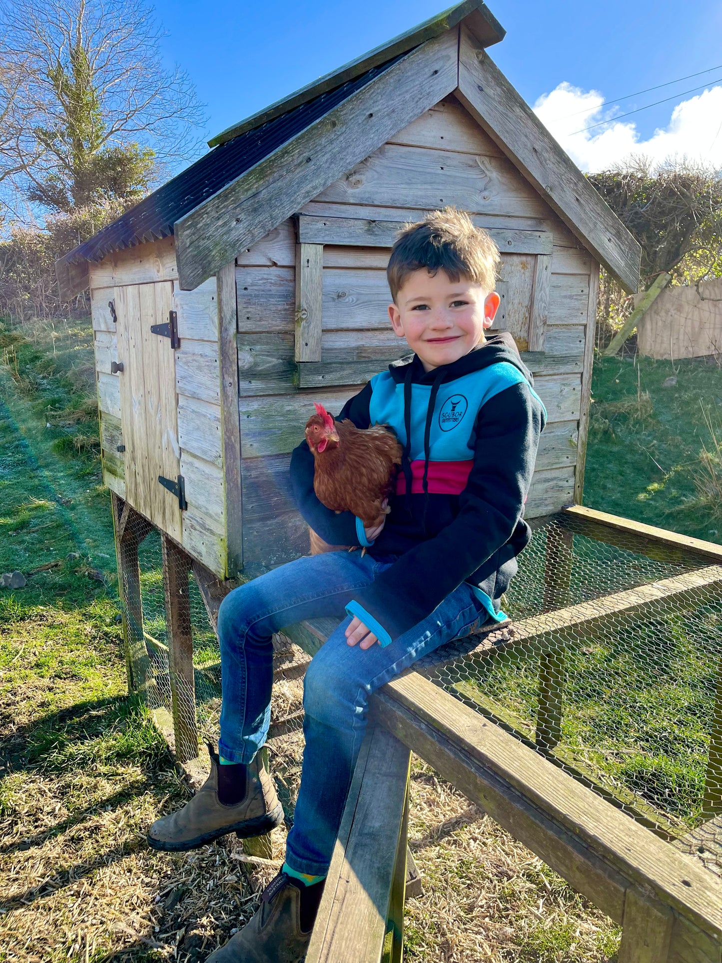 Blue and Pink Hoodie